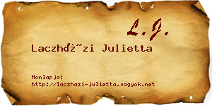 Laczházi Julietta névjegykártya