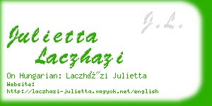 julietta laczhazi business card